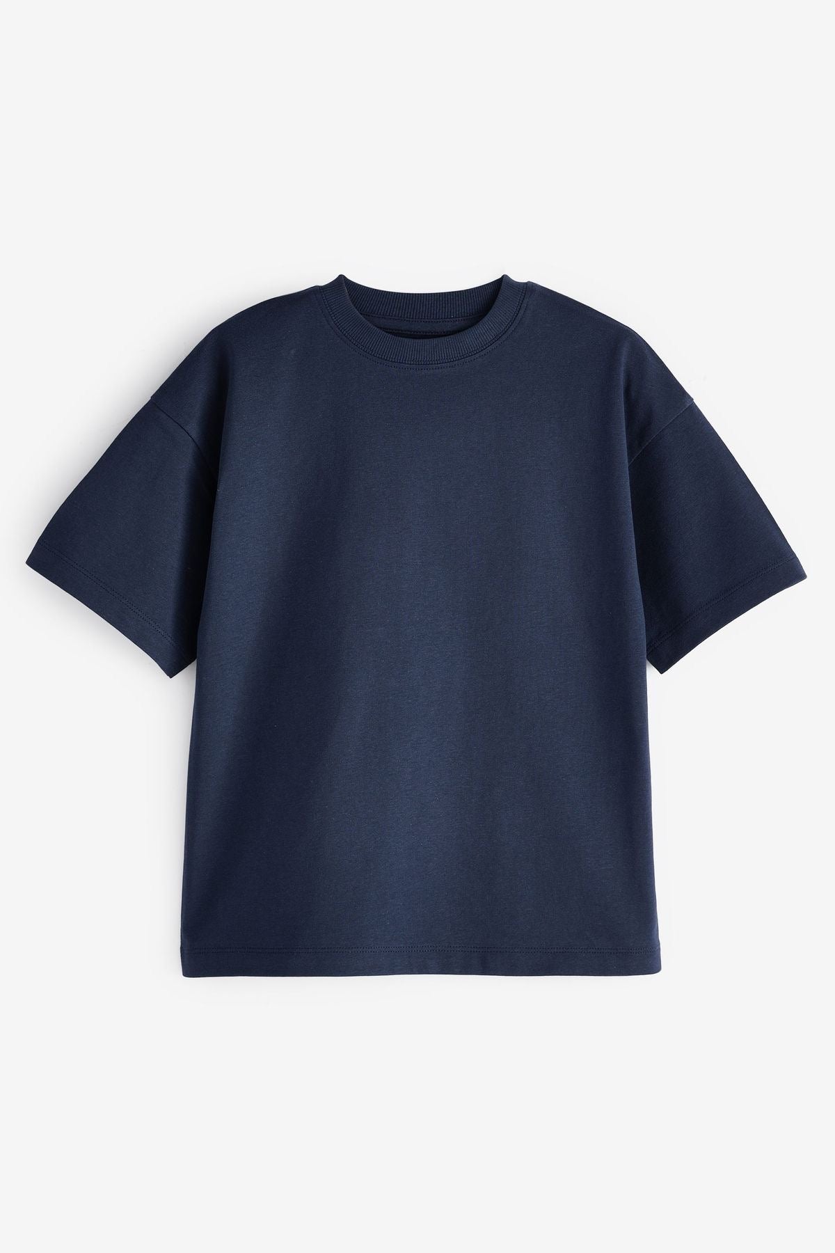 240 GSM navy blue Tee. Structured, Durable, Bio-Wash Soft.