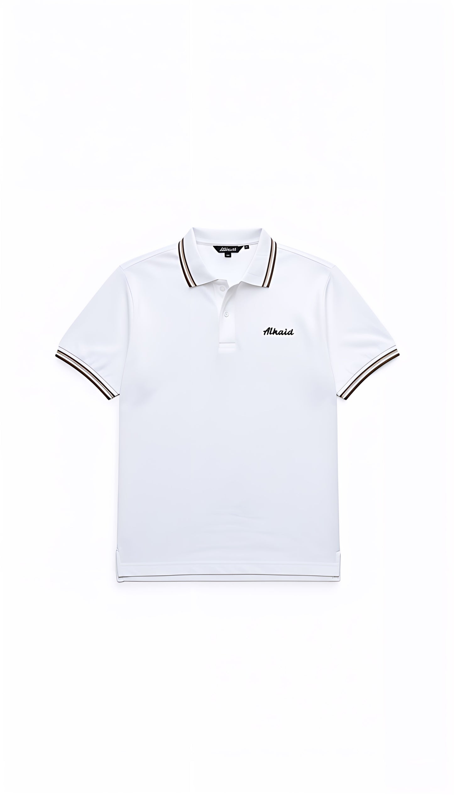 Alkaid Heavyweight 240 GSM White Polo | Structured Cotton Blend | Superior Double Stitching